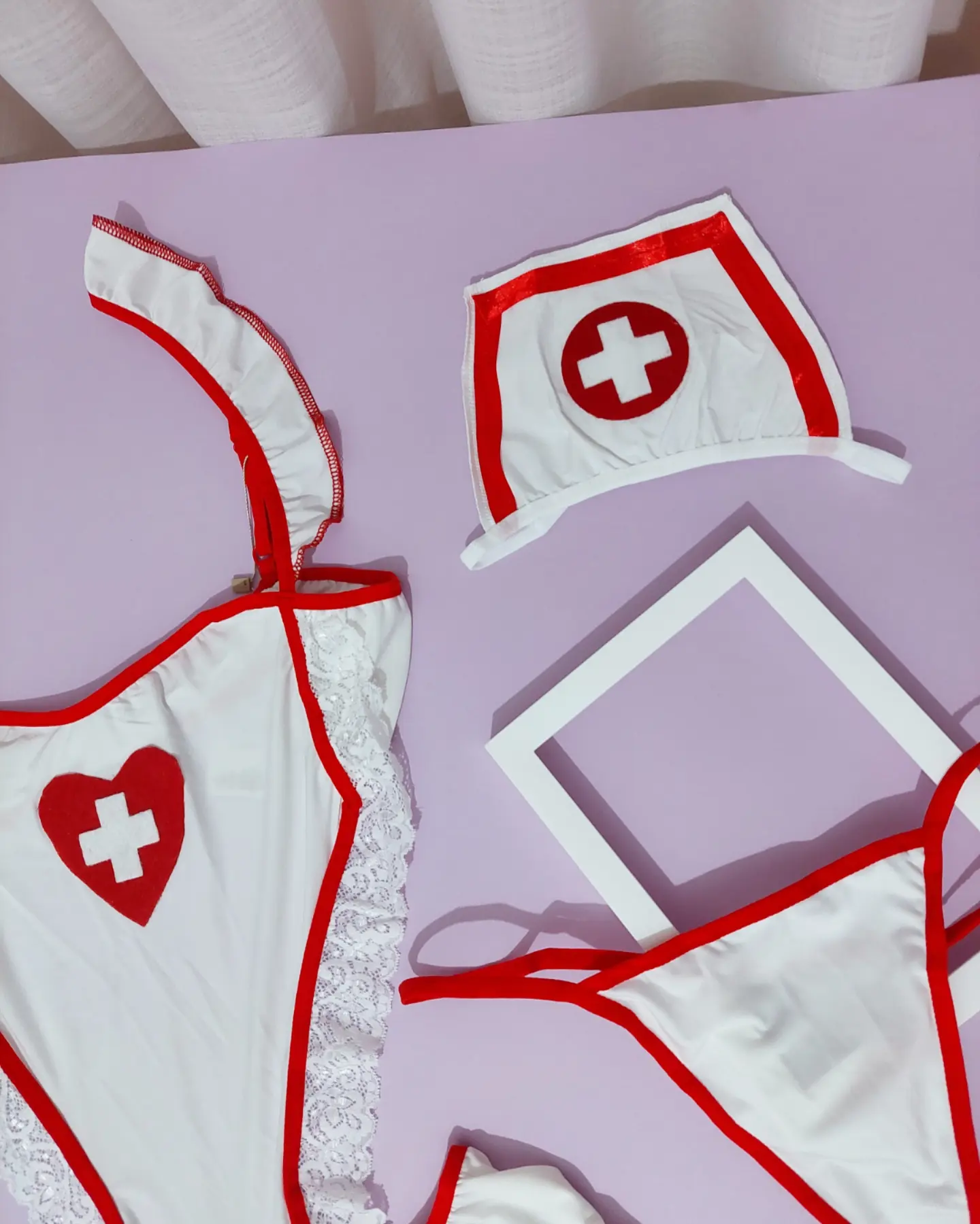 لباس کاستوم پرستاری دامنی سه تکه فانتزی فری سایز - تصویر 3