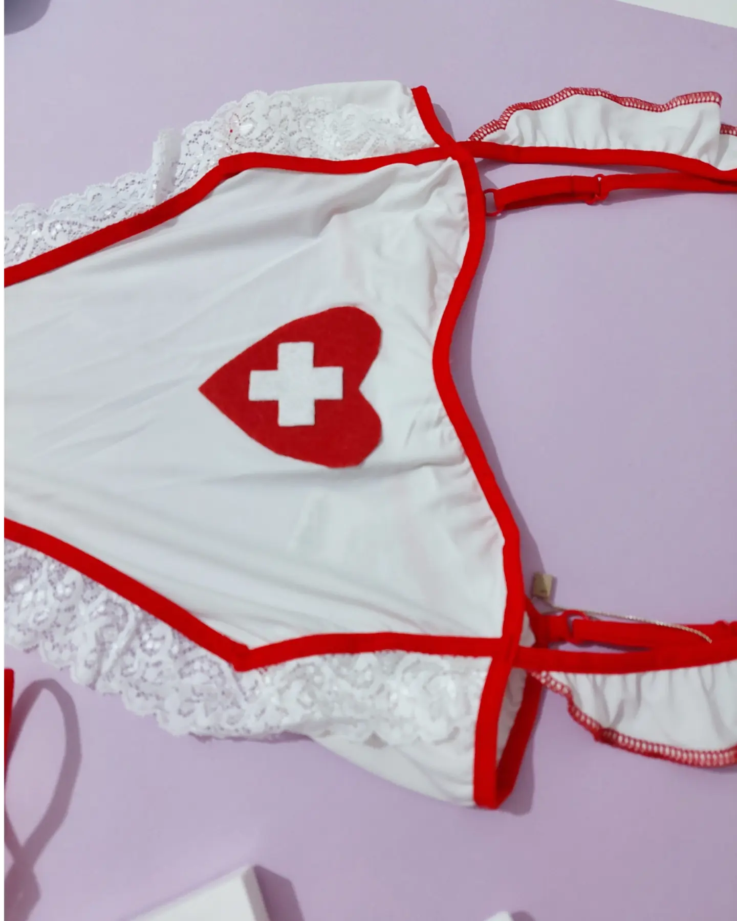 لباس کاستوم پرستاری دامنی سه تکه فانتزی فری سایز - تصویر 4